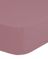 hoeslaken 90x200cm katoen-satijn stoffig roze