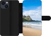 Étui pour téléphone iPhone 13 Bookcase - Plage - Tropical - Hawaï - Avec poches - Étui portefeuille avec fermeture magnétique