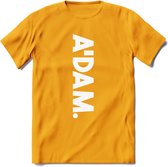 A'Dam Amsterdam T-Shirt | Souvenirs Holland Kleding | Dames / Heren / Unisex Koningsdag shirt | Grappig Nederland Fiets Land Cadeau | - Geel - 3XL