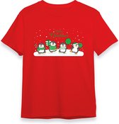 Glitter Kerst Buddy's - T-Shirt - Heren - Mouse Grey - Maat XL