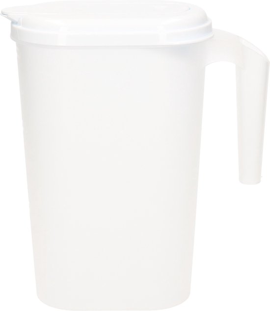 2 Carafes à Eau 1,5L Transparentes Avec Couvercle | Parfaites Pour Jus, Thé Froid, Limonade | Base Carrée Anti-Fuite