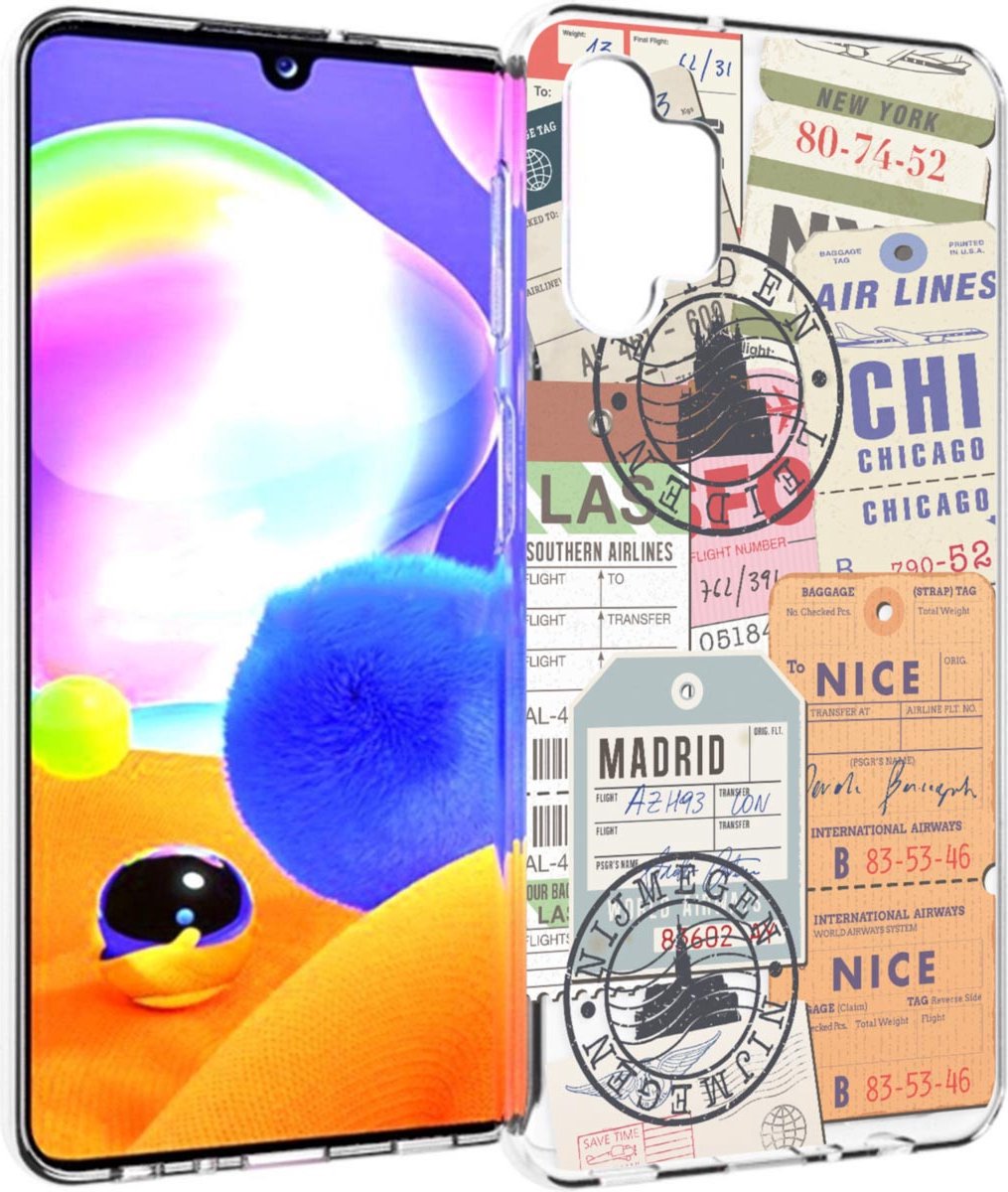 iMoshion Design voor de Samsung Galaxy A32 (5G) hoesje - Reizen - Multicolor
