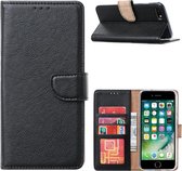 LuxeBass Hoesje geschikt voor iPhone 7/8 SE (2020) - Bookcase Zwart - portemonnee hoesje - telefoonhoes - gsm hoes - telefoonhoesjes