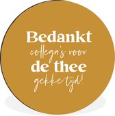 Cercle mural - Cercle mural - Adieu collègue - Travail - Or - Aluminium - Dibond - ⌀ 90 cm - Intérieur et Extérieur