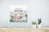 Poster Spreuken - Girls room - Quotes - Meisjes - Kids - Baby - Meiden - 30x30 cm - Poster Babykamer