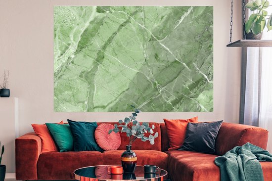 Affiche Galets - Wit - Vert - Granit - 180x120 cm XXL