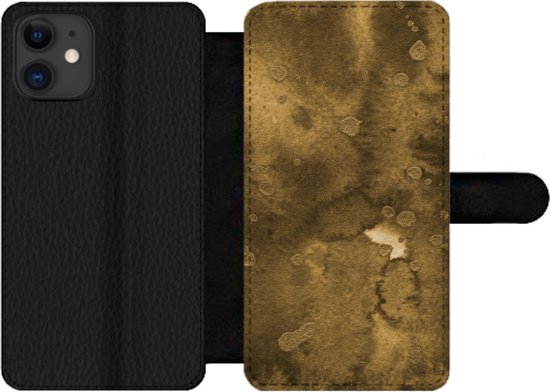 Bookcase pour iPhone 12 Pro Max Bookcase - Or - Peinture - Abstrait - Avec poches - Étui portefeuille avec fermeture magnétique