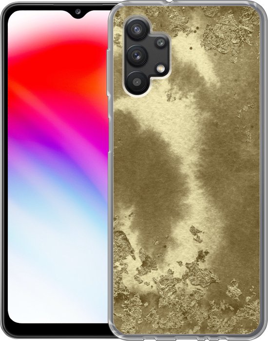 Coque Samsung Galaxy A32 5G - Or - Abstrait - Peinture - Coque de téléphone en Siliconen