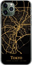 Coque iPhone 11 Pro - Tokyo - Carte - Or - Coque de téléphone en Siliconen
