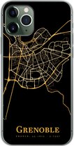 Geschikt voor iPhone 11 Pro hoesje - Grenoble - Kaart - Goud - Siliconen Telefoonhoesje