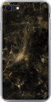 Geschikt voor iPhone 7 hoesje - Goud - Glitter - Zwart - Siliconen Telefoonhoesje