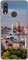 Geschikt voor Huawei P20 Lite (2020) hoesje - Rotterdam - Skyline - Boom - Siliconen Telefoonhoesje