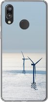 Geschikt voor Huawei P20 Lite (2020) hoesje - Noordzee - Windmolen - Zon - Siliconen Telefoonhoesje