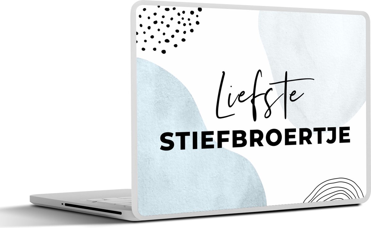Laptop sticker - 12.3 inch - Quotes - Spreuken - 'Liefste stiefbroertje' - Broer - 30x22cm - Laptopstickers - Laptop skin - Cover