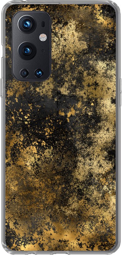 Coque OnePlus 9 Pro - Or - Zwart - Luxe - Coque de téléphone en Siliconen