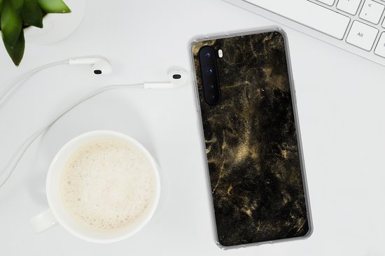 OnePlus Nord - Or - Glitter - Zwart - Coque de téléphone en Siliconen