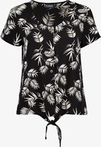 TwoDay dames blouse met bloemenprint - Zwart - Maat XL