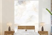 Behang - Fotobehang Marmer - Zwart - Lijn - Breedte 225 cm x hoogte 350 cm
