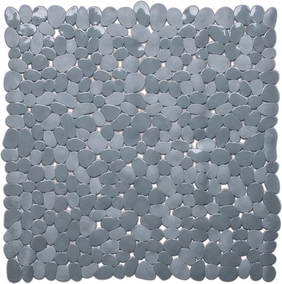 Grijze anti-slip douche mat 53 x 53 cm vierkant - Schimmelbestendig - Anti-slip grip mat voor de badkamer/douche
