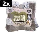 2x LUXURY FLEECE DEKEN 70X48CM