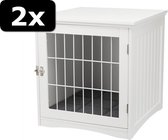 2x HOME KENNEL WIT 48X51X51CM