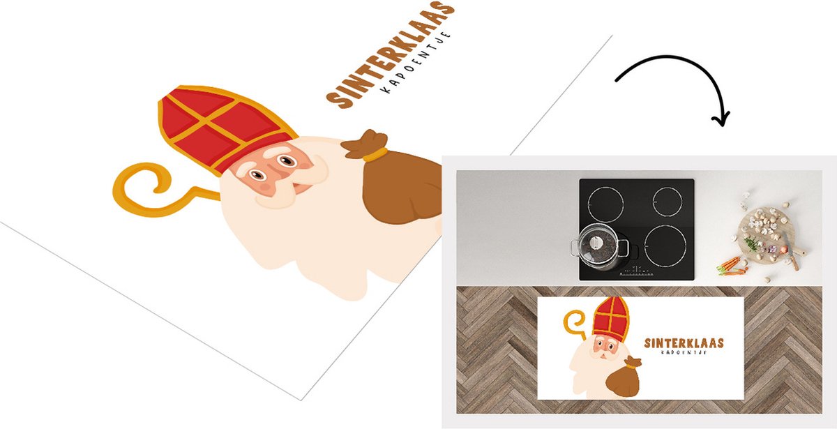 KitchenYeah Keukenloper - Loper keuken - Sinterklaas - Quotes - Sint - Sinterklaas kapoentje - 120x60 cm - Keukenloper vinyl Multicolor