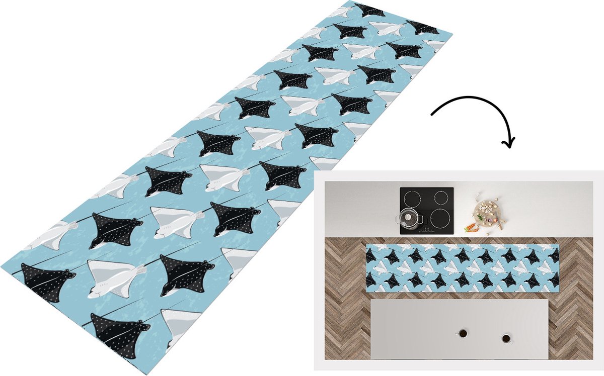 KitchenYeah Keukenloper - Loper keuken - Rog - Patronen - Dieren - Keukenloper vinyl multicolor, foto 7