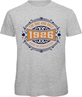 1926 The One And Only | Feest Kado T-Shirt Heren - Dames | Donker Blauw - Goud | Perfect Verjaardag Cadeau Shirt | Grappige Spreuken - Zinnen - Teksten | Maat S