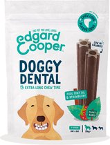 4x Edgard & Cooper Doggy Dental Sticks Aardbei - Frisse Muntolie