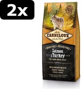 2x CARNILOVE SALM/TURK ADULT L/B 12KG