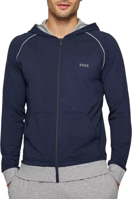 BOSS Mix&Match Jacket - heren lounge vest - donkerblauw - Maat: