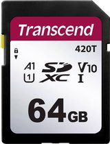 Transcend TS64GSDC420T Carte SD industriel 64 GB v30 Video Speed Class