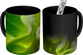 Magische Mok - Foto op Warmte Mok - Sla bladeren met regendruppels - 350 ML - Uitdeelcadeautjes