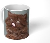 Mok - Perzisch kitten steek tong uit - 350 ML - Beker - Uitdeelcadeautjes