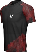 Compressport Racing Shirt Heren - sportshirts - rood/zwart - maat L