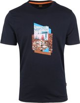 Hugo Boss - T-shirt Blauw - XXL - Modern-fit