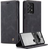 Samsung Galaxy A73 hoesje - Wallet Case - Zwart - Caseme