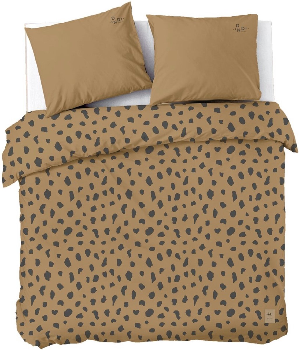 Dindi Home Dekbedovertrek Spotty Spots - 200x220 - 100% katoen - Cognac
