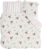 Walra Dekbedovertrek Red Roses - 240x220 - 100% BCI Katoen - Off White