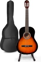 Bol.com Akoestische gitaar voor beginners - MAX SoloArt klassieke gitaar / Spaanse gitaar met o.a. 39'' gitaar gitaar standaard ... aanbieding