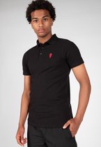 VOODOO POLO T-SHIRT -  ZWART/ROOD x-small / Zwart/Rood