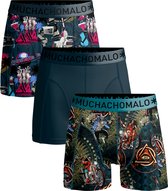 Muchachomalo-3-pack onderbroeken voor mannen-Elastisch Katoen-Boxershorts - Maat S