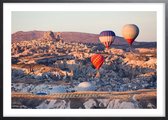 Poster Met Zwarte Lijst - Cappadocië Zonsopgang Poster