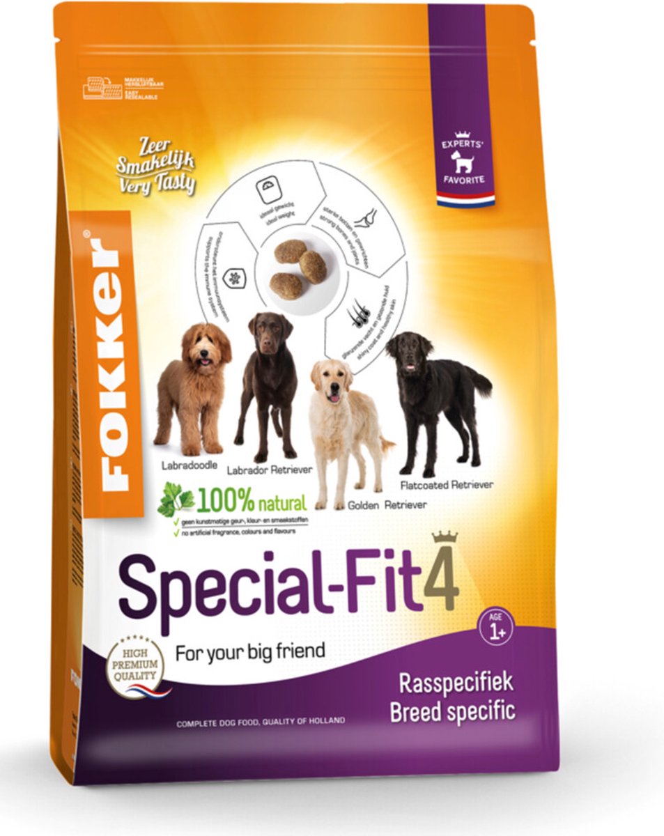 3x Fokker Special-Fit Hondenvoer 4 2,5 kg