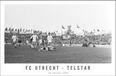 Walljar - FC Utrecht - Telstar '70 - Zwart wit poster met lijst