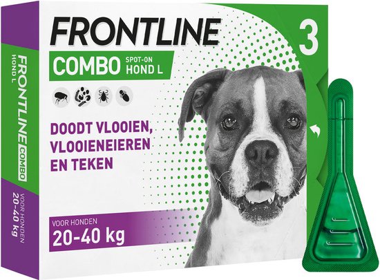 Koopje zijn vals Frontline Combo - L: van 20 tot 40 kg - Anti vlooienmiddel en tekenmiddel -  Hond - 3... | bol.com