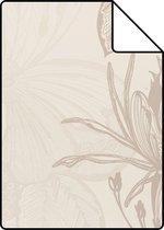 Proefstaal Origin Wallcoverings behang bloemen beige - 307134 - 26,5 x 21 cm