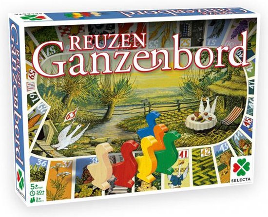 Boek: Reuze Ganzenbord - Bordspel, geschreven door Selecta Spellen