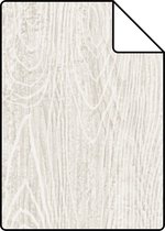 Proefstaal Origin Wallcoverings behang houten planken met nerf ivoor wit - 347554 - 26,5 x 21 cm