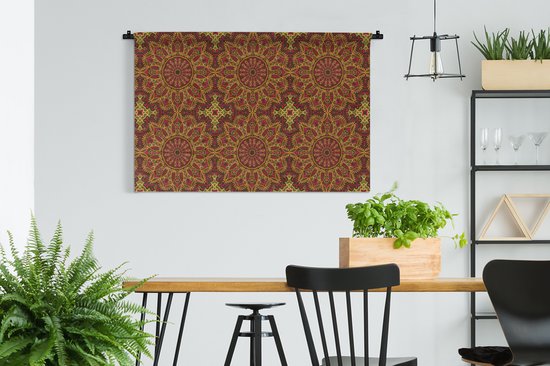 Tapisserie - Tapisserie - Motif - Mandala - Plantes - 150x100 cm - Tapisserie